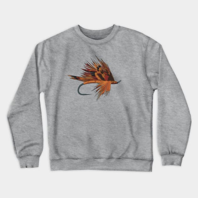 Fly Fishing Fly Tie Art Fisherman Gifts Crewneck Sweatshirt by TeeCreations